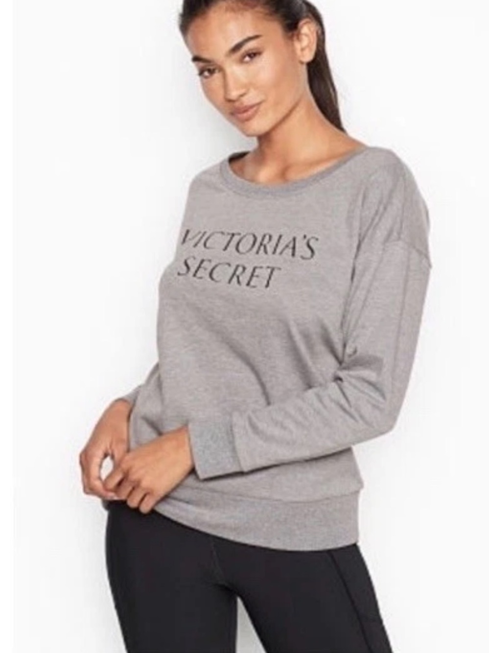 Victoria's Secret Light Beige Crewneck Sweatshirt